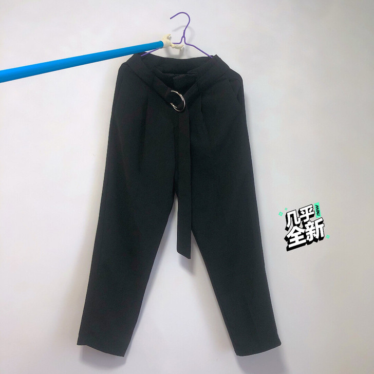 雪纺阔腿裤，s码，有腰带，闲置