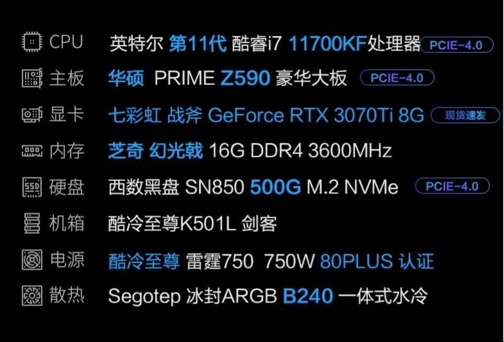 华硕台式电脑跑分177万，，11700k ...
