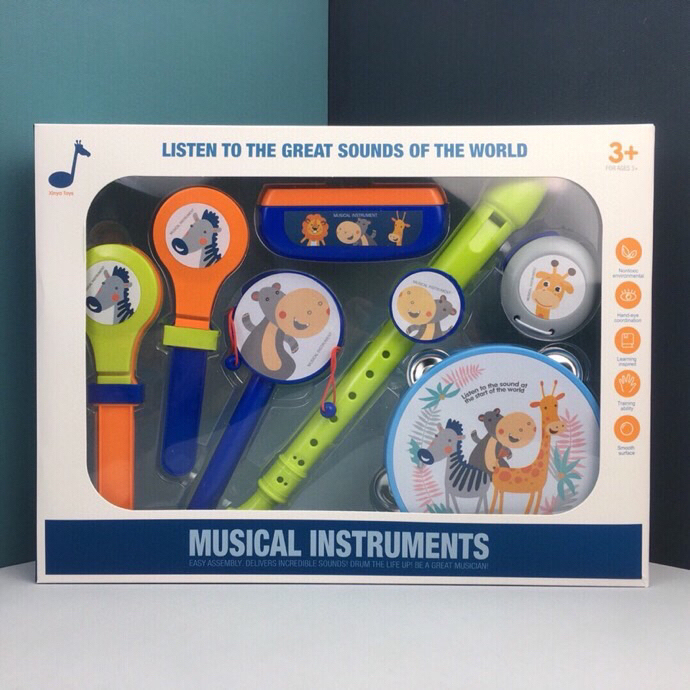 全新包邮小号奥尔夫音乐套装沙锤手鼓笛子响板...