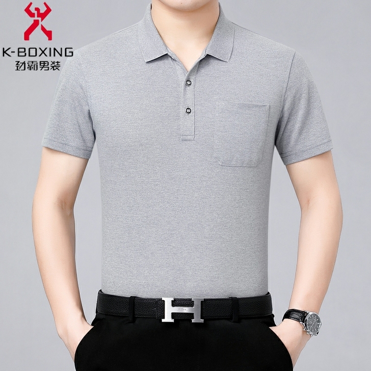 清仓特卖劲霸短袖T恤衫中年polo衫男士爸...