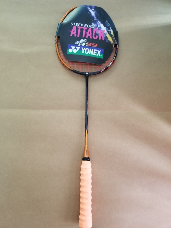 尤尼克斯羽毛球拍天斧99新款太阳橙色全碳素...