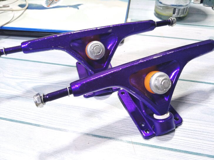 桥，比赛奖品 长板滑板 全新 三太紫