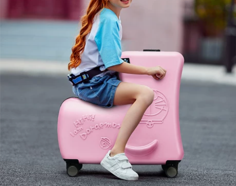 哆啦A梦儿童行李箱可坐骑万向轮20寸卡通男...