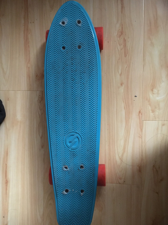 迪卡农蓝色刷街代步香蕉板小鱼板