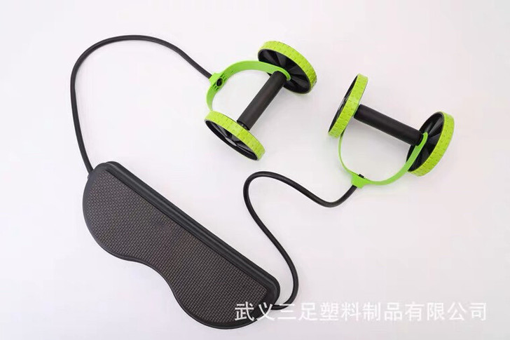 多功能健腹轮 家用双轮拉力器 腹肌滚轮静音...