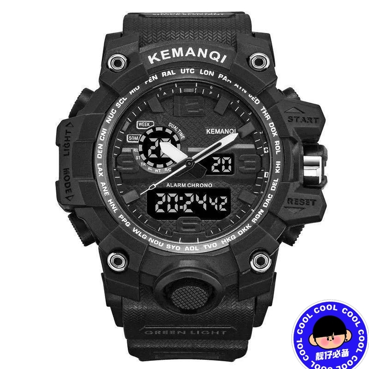 全新运动电子表学生手表防水表游泳防水手表夜...