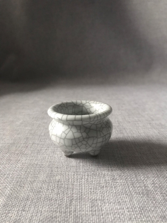 精品小号香炉迷你香炉哥窑瓷器可种迷你植物菖...