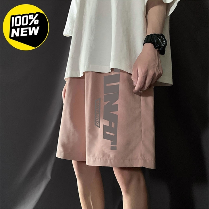 全新 港风休闲运动短裤男潮牌五分裤宽松直筒...