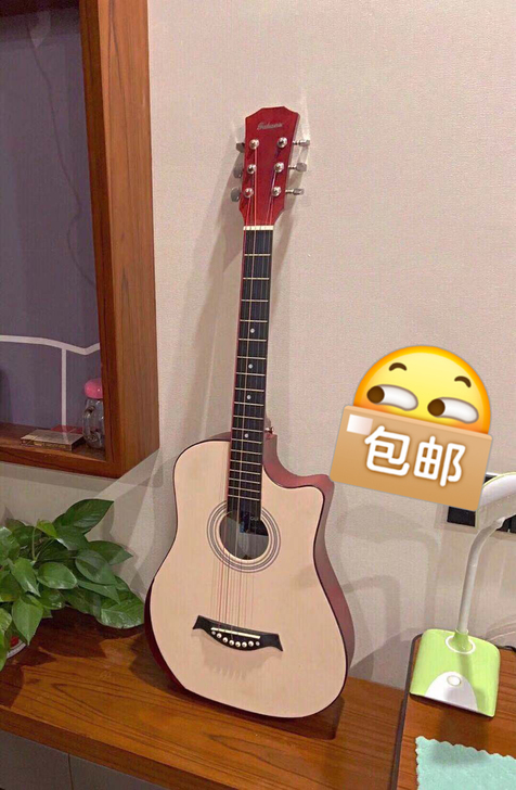 【1260买的一次没用】单板吉他全新38寸...