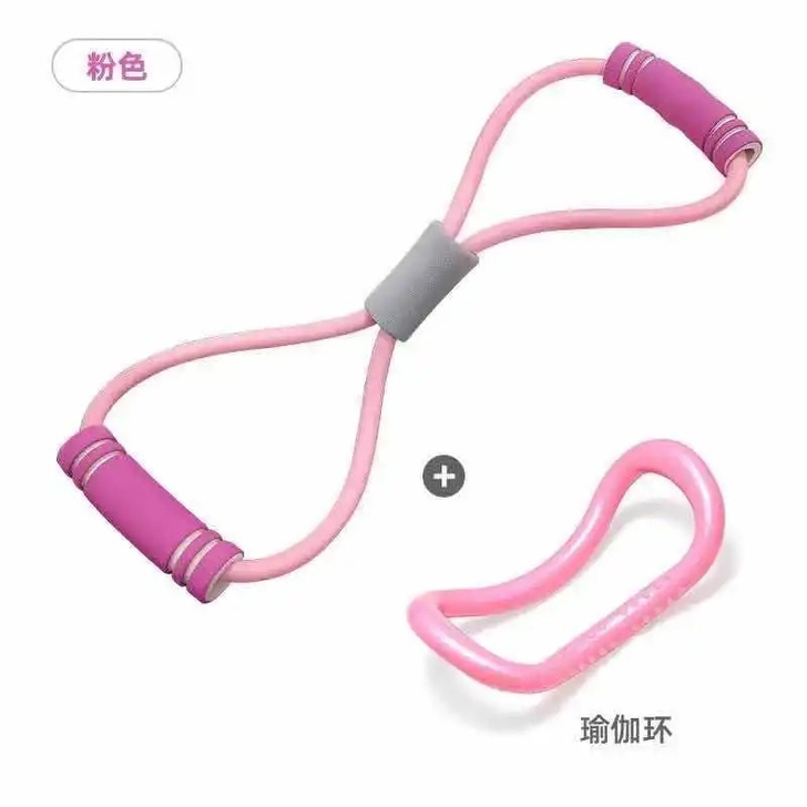 秒杀价 8字拉力器家用健身弹力带瑜伽男女开...