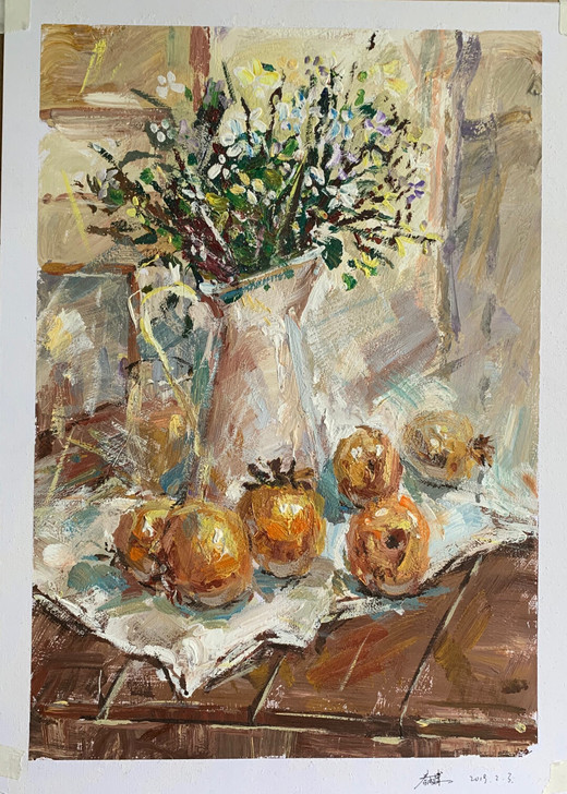 水粉画/装饰画.实物比照片好看。疫情在家的...