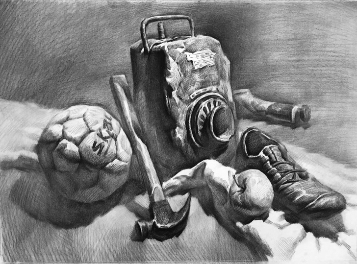 素描画成品作品 精品画 色彩 水粉画成品 ...