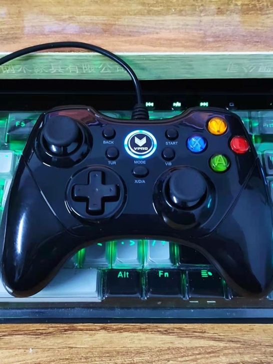 雷柏v600有线振动游戏手柄