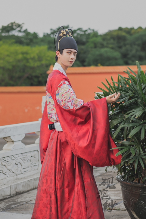 【租金】砚滨纱-兔龙望月明圆领大襟四补圆领...