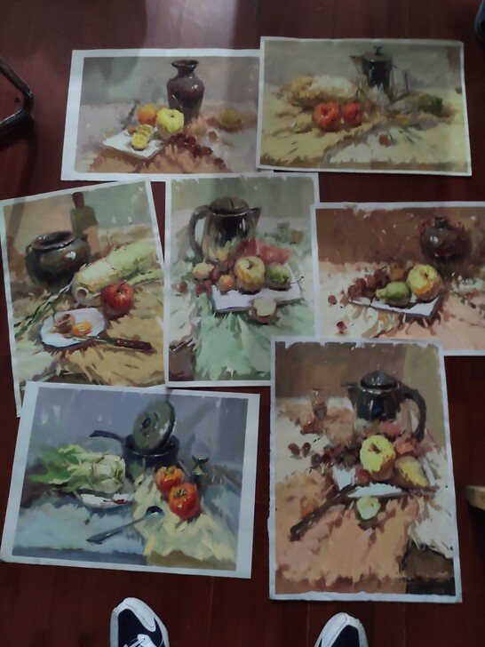 水粉静物6k色彩画，画室大量高质量作品，价...