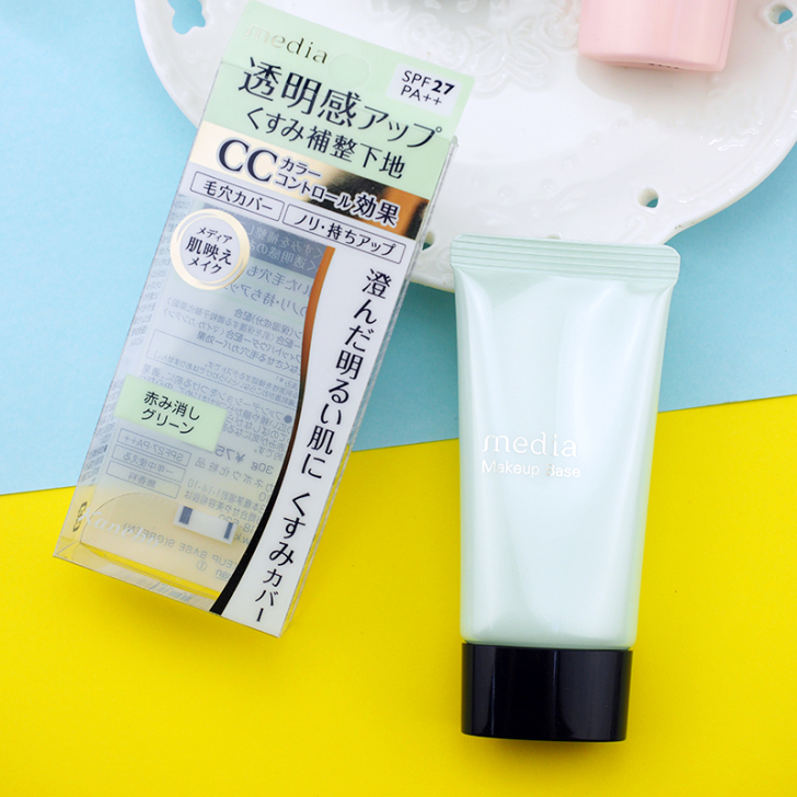日本嘉娜宝Media媚点零瑕美肌妆前乳 遮...