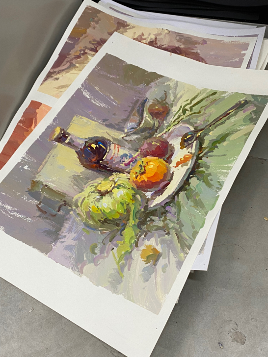 4开水粉静物画成品