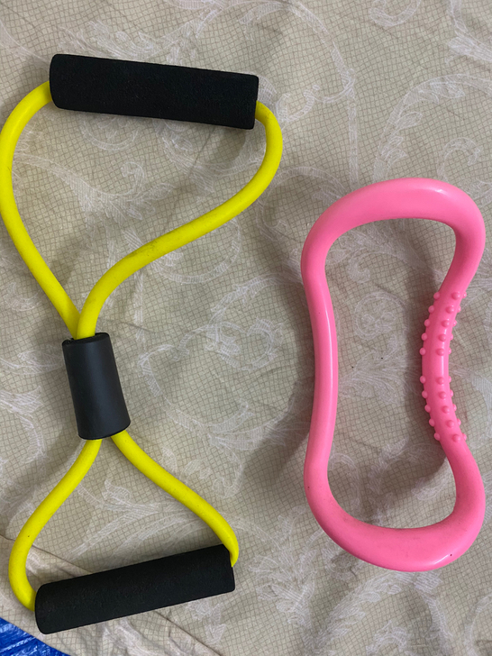 8字拉力器开肩美背神器拉力绳弹力带家用健身...