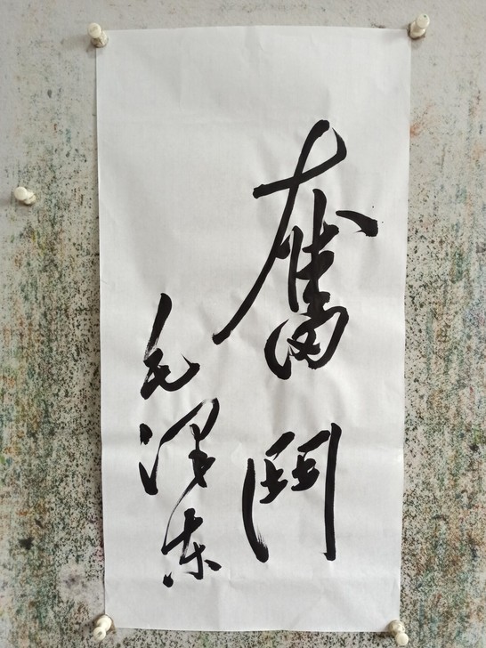 奋斗书法毛体主席诗词手写书法作品草书字画书...