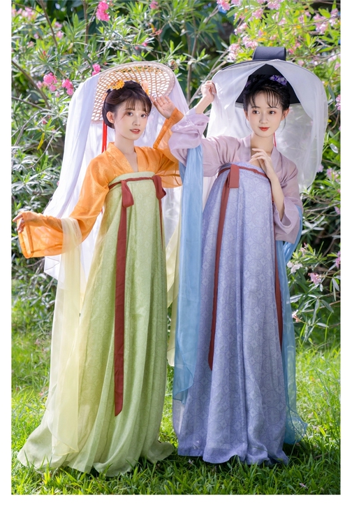 云出岫原创汉服唐制十破齐胸齐腰裙唐背子汉服...