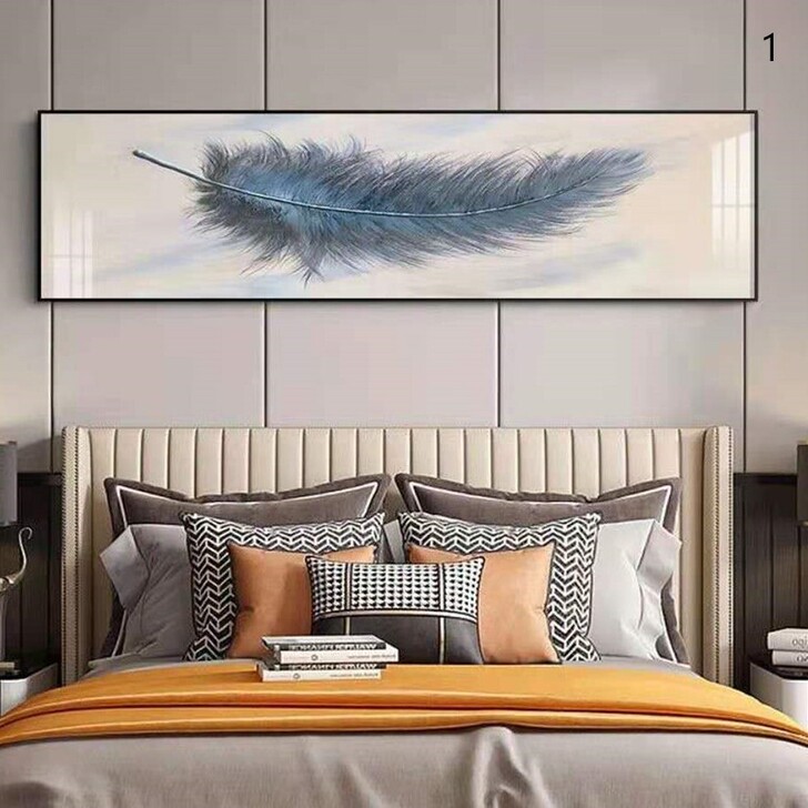 卧室床头玄关挂画装饰画客厅背景墙壁画酒店横...
