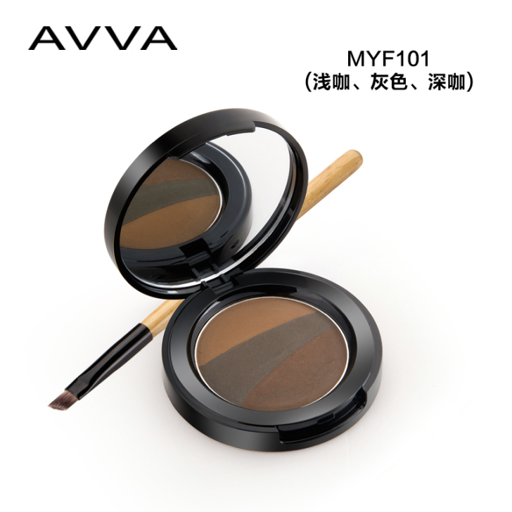 AVVA三色眉粉 防水防汗不晕染不脱色持妆...