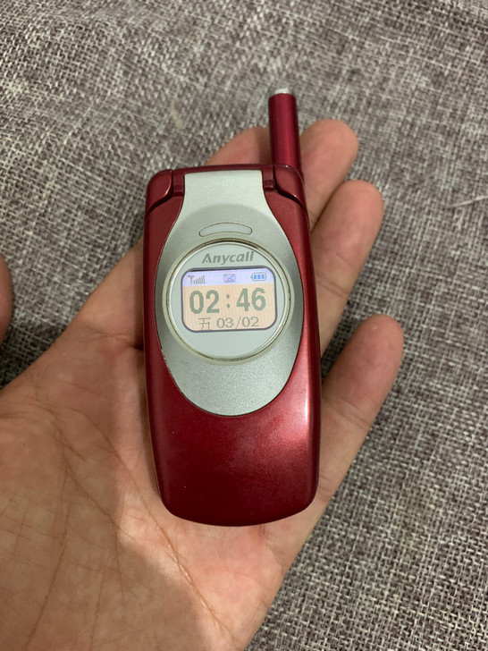 三星s308中国红翻盖手机
