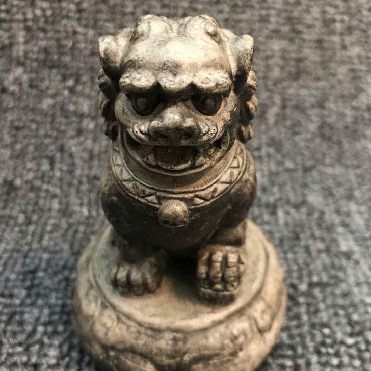 一对以前乡下收的石雕迷你造景家居复古装饰摆...