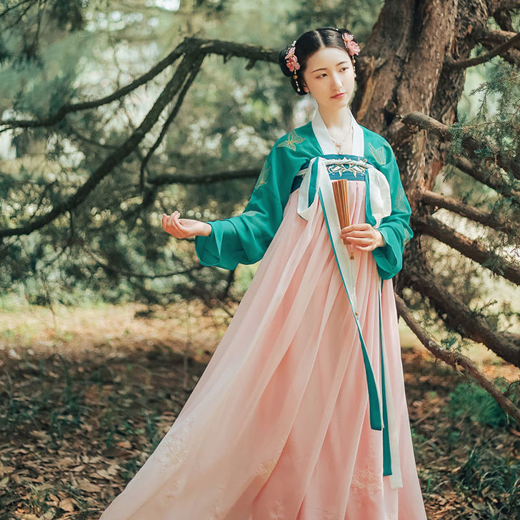 池夏 菩提:莲芯 原创改良汉服齐胸襦裙春季...