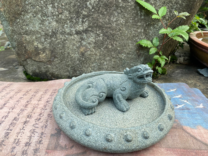 青石貔貅茶宠摆件镇纸石文房文玩