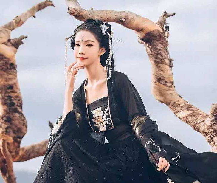 汉尚华莲x天下3联名款梦笔生花改良汉服女对...