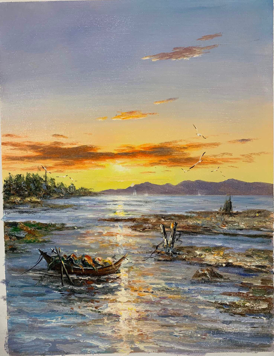 孤品任退!手工原创厚油彩油画!