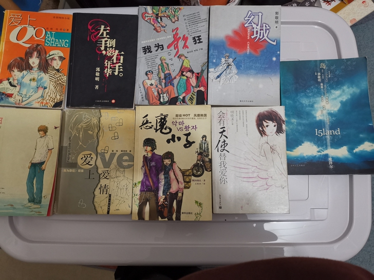 闲置正版9本小说，我为歌狂郭敬明明晓溪等小...