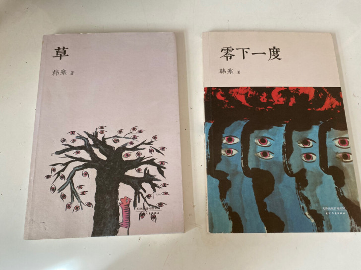 出两本韩寒的书，草和零下一度