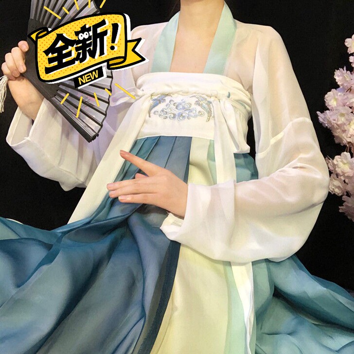 【全新包邮】汉服齐胸对襟襦裙汉服【初夏】唐...