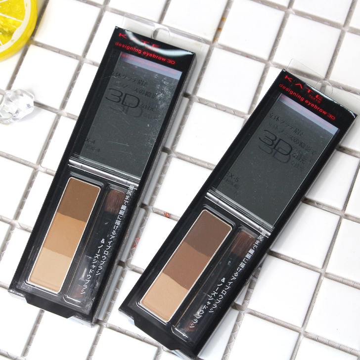 日本KATE凯婷三色眉粉自然立体深棕色带镜...