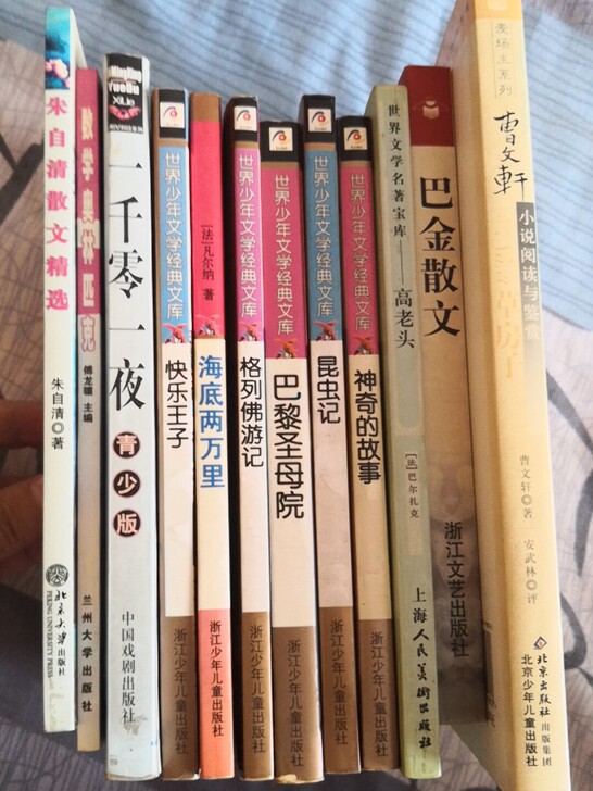 世界名著小说8本,青少年读物《巴金散文》,...