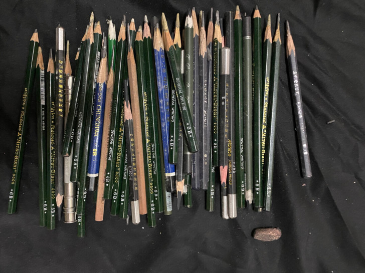绘画铅笔（80只左右）