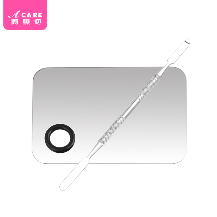 化妆不锈钢调色板美妆口红粉底液美甲调色盘化...