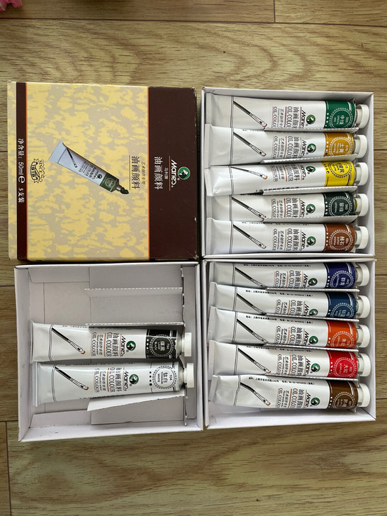 油画颜料全新 贱卖 100块