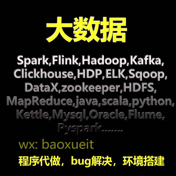 大数据项目代开发，代码实现，问题解决