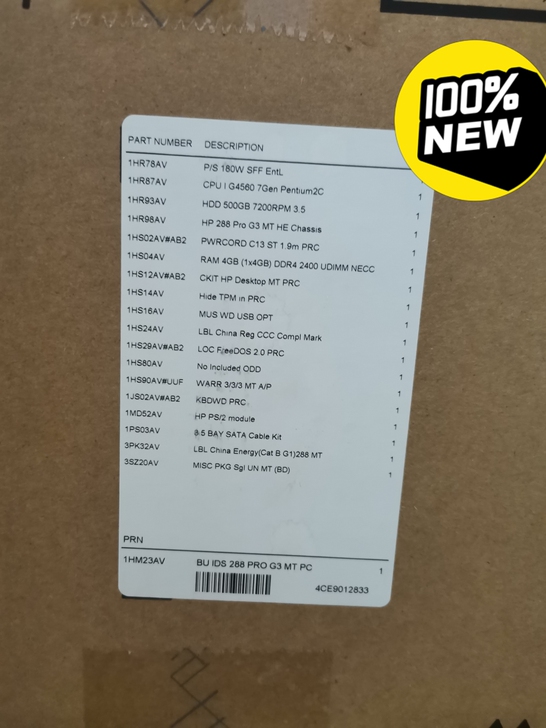 hp 288 pro g3台式主机，全新未...