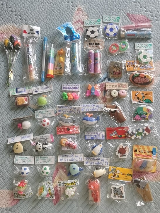 昭和时期绝版收藏日本中古橡皮,每个只有一个...