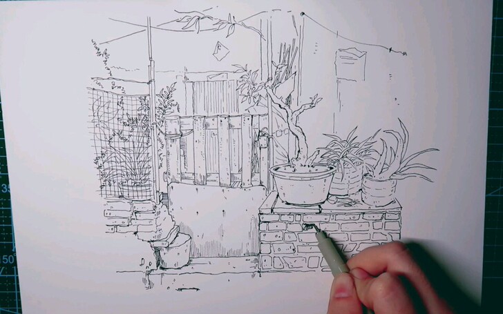 风景速写,来图画