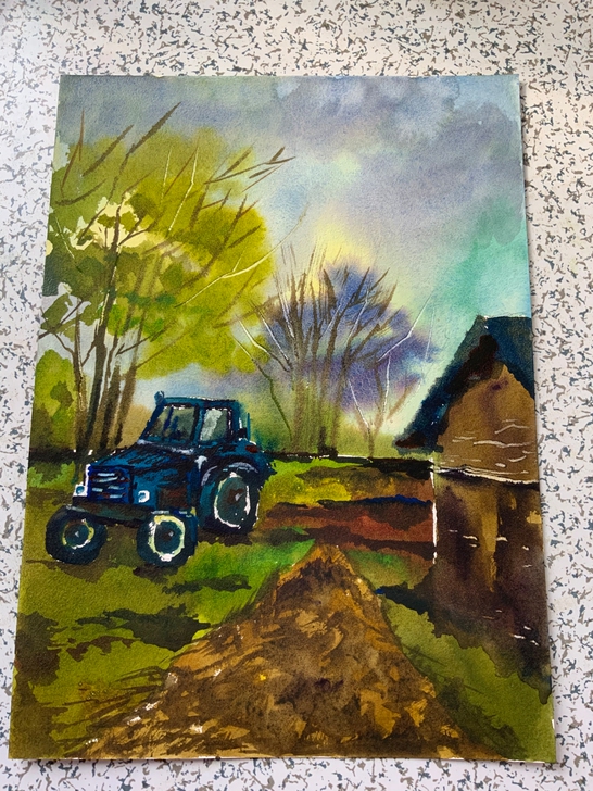 水彩画作品8k40手绘可定制16k4k装饰画