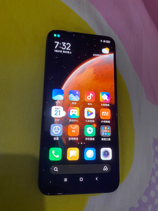 小米cc9e 6+128 蓝色 全网通4g...