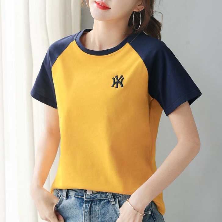 短袖t恤女ins宽松网红上女2021夏装韩...
