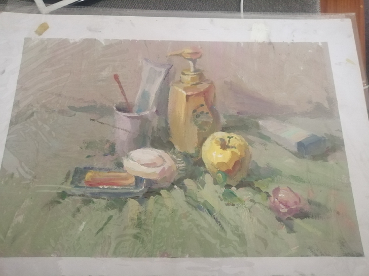 本人美术生，自己画的，四开色彩硬卡纸，带塑...