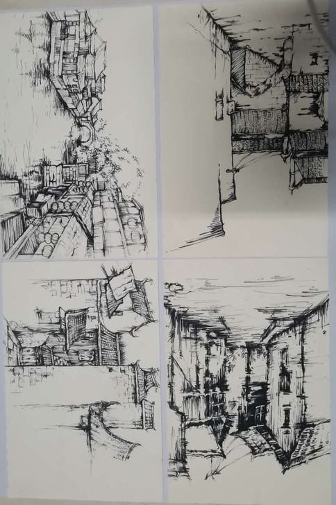 建筑速写 写生 临摹 可接照片 ！