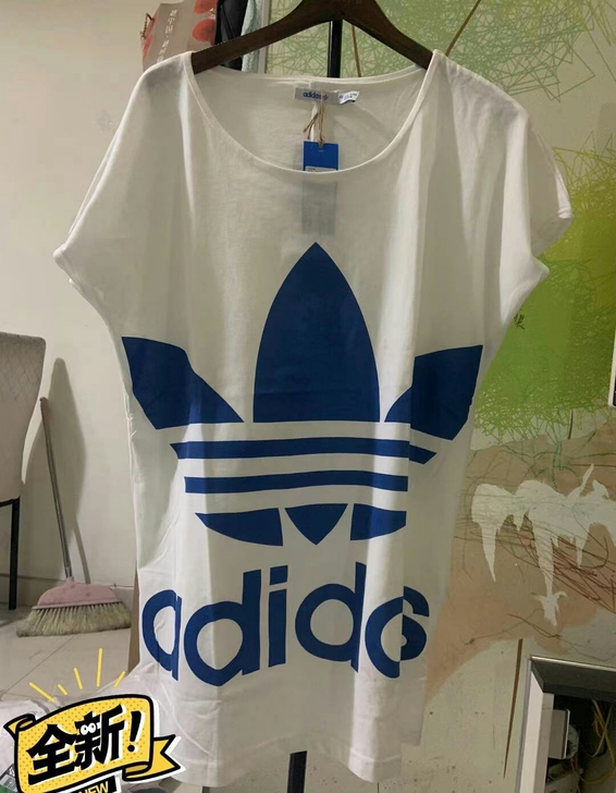 三叶草女士长裙T恤，适合懒人小姐姐穿，胸围...